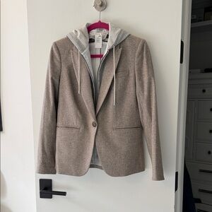 Veronica Beard Gray Blazer with Hoodie